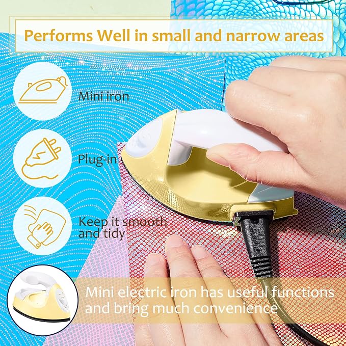 Honoson Mini Craft Iron Mini Heat Press Small Iron 3.93 x 2.36 x 2.76 in