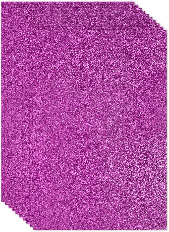PATIKIL Purple Shiny EVA Glitter Foam Sheet 11 x 8 Inch 2mm Thick