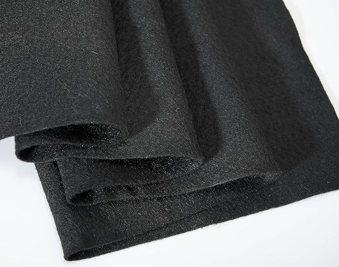 Soft Black Felt Fabric 36"X 18"/ 1.6mm Thick Sewing Patwork Material Large