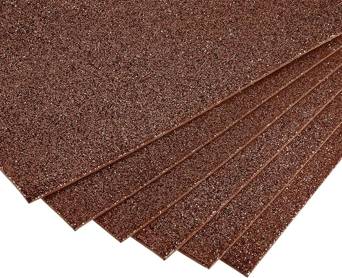 uxcell Brown Shiny EVA Foam Sheets 11 x 8 Inch 2mm Thick