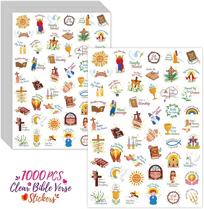1000 PCS Bible Verse Stickers