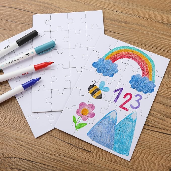 Mr. Pen- Blank Puzzle Bulk, 13 Pack, 20 Pieces/Pack, 5.5 x 8.1 Inch, Arts & DIY