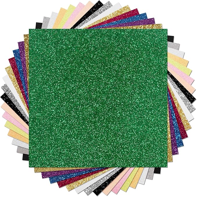 TORC White Silver Glitter HTV White Heat Transfer Vinyl HTV Rolls