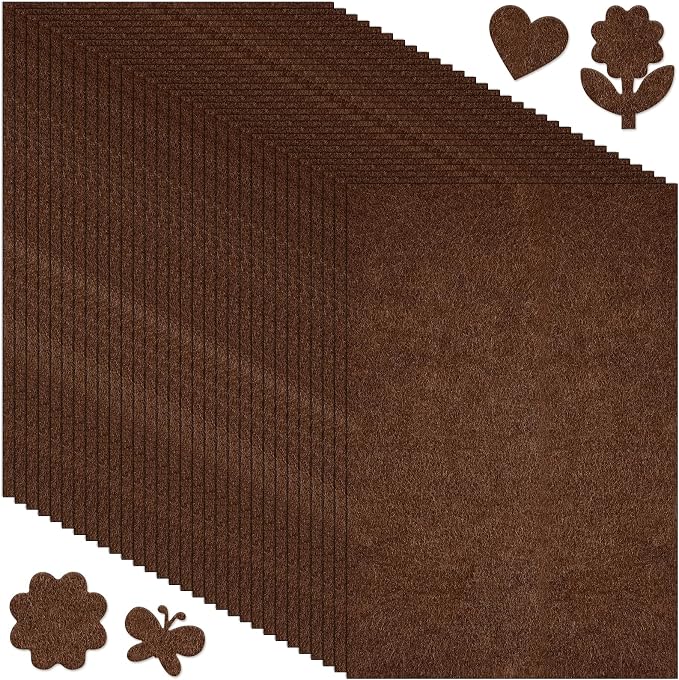 Morcheiong 50 Pcs Felt Fabric Soft Felt Fabric Sheet