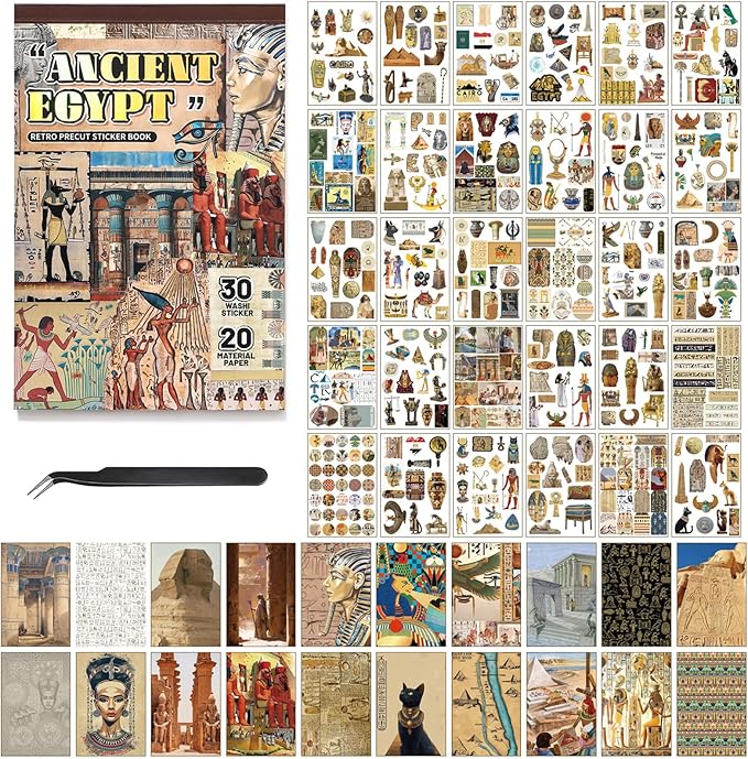 Pre-Cut Vintage Stickers for Journaling, 500+ Scrapbook Stickers and 20 A5