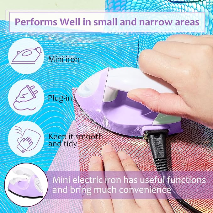 Honoson Mini Craft Iron Mini Heat Press Small Iron 3.93 x 2.36 x 2.76 in