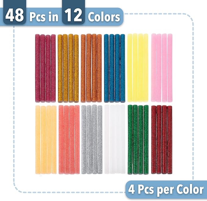 Mr. Pen- Glitter Hot Glue Sticks, Mini Glue Sticks