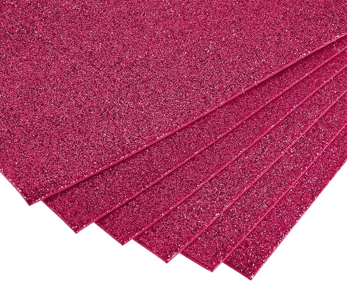 uxcell Magenta Shiny EVA Foam Sheets 11 x 8 Inch 2mm Thick