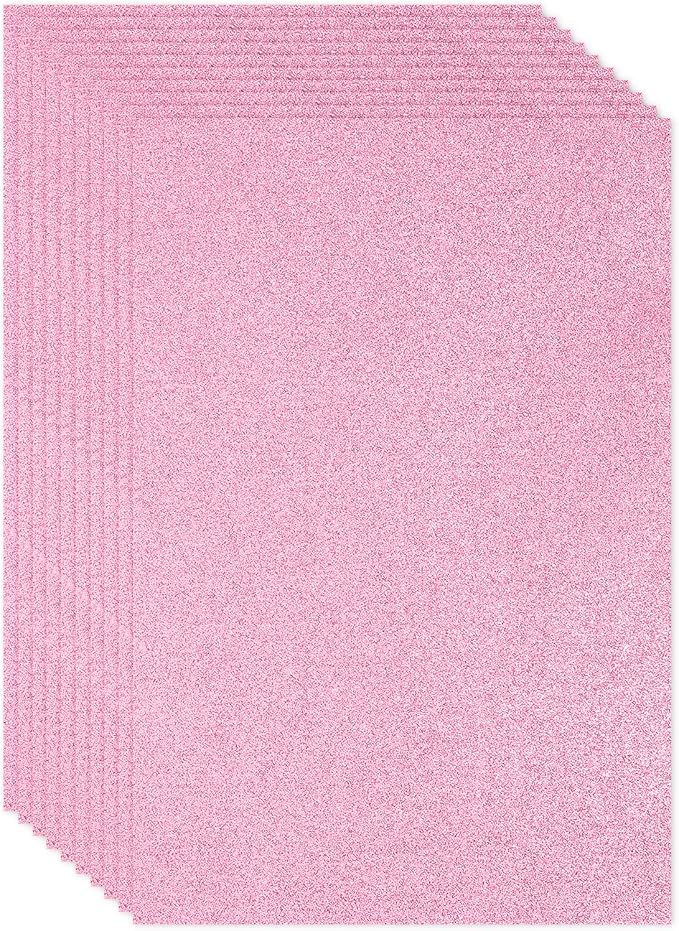 PATIKIL Pink Shiny EVA Glitter Foam Sheet 11 x 8 Inch 2mm Thick