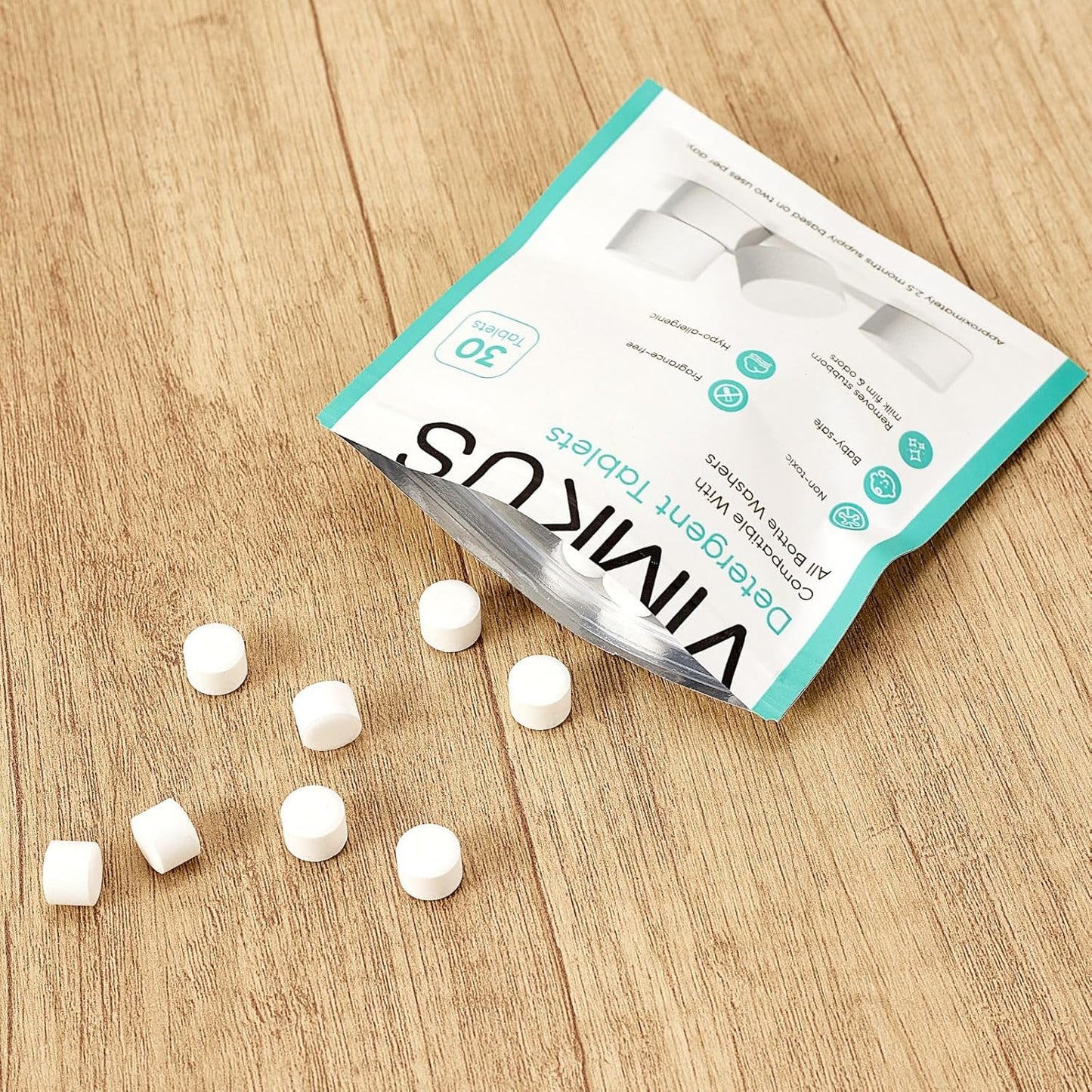 150Pcs Plant-Based Detergent Tablets for Bottle Washer – Baby-Safe, Residue-Free Cleaning for Baby Brezza,GROWNSY,Momcozy and Papablic Bottle Washer