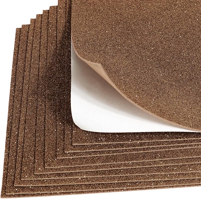 10 Sheets Glitter Cardstock Paper Self-adhesive Backs 30 X 20cm A4 Paper