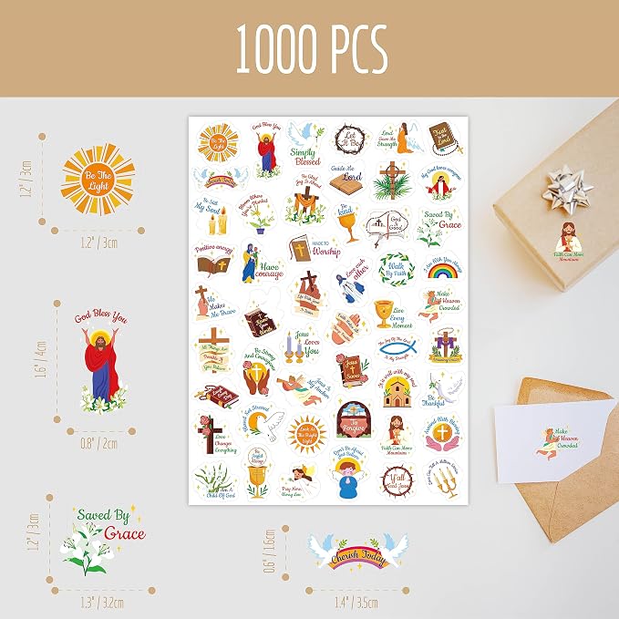 1000 PCS Bible Verse Stickers