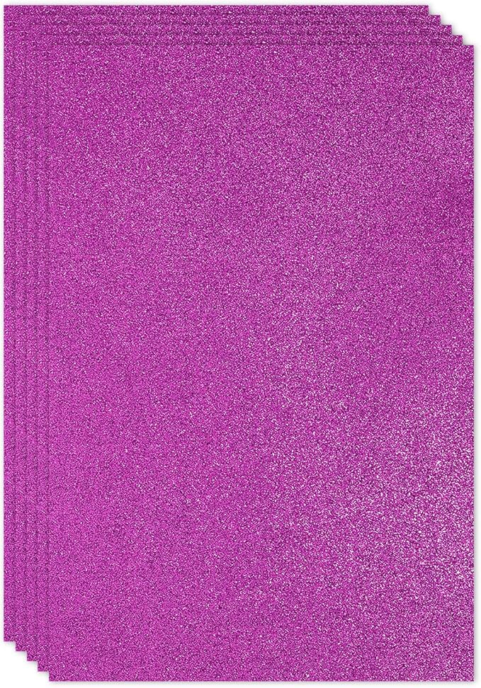 PATIKIL Purple Shiny EVA Glitter Foam Sheet 11.8 x 7.9 Inch 2mm Thick Sparkle