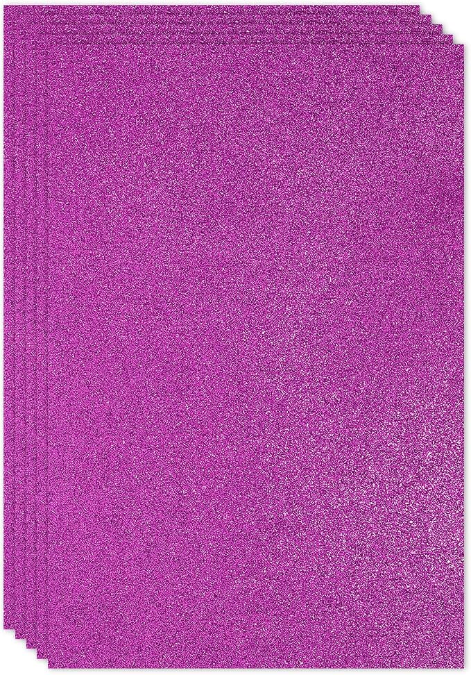 PATIKIL Purple Shiny EVA Glitter Foam Sheet 11.8 x 7.9 Inch 2mm Thick