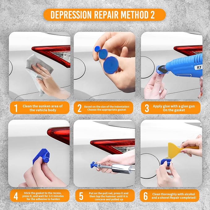 32 Pcs Dent Repair Glue Sticks, 0.43” Dia x 8” Long Black Hot Glue Sticks