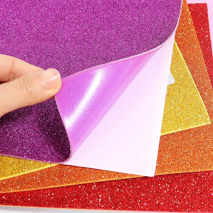 20 Sheets Glitter Paper Sheet for Crafts St. Patrick's April Fool's Memorial