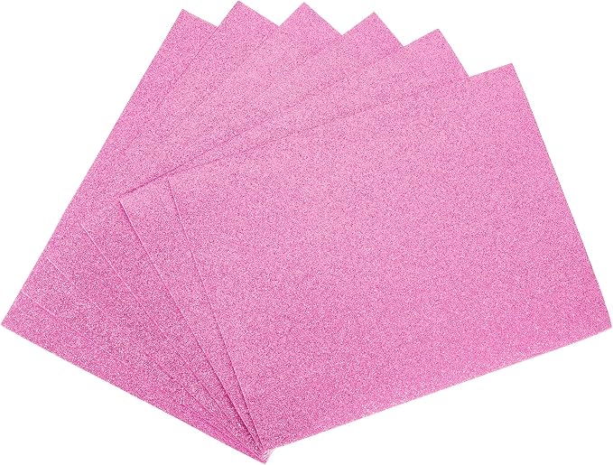 uxcell Pink Red Shiny EVA Foam Sheets 11 x 8 Inch 2mm Thick
