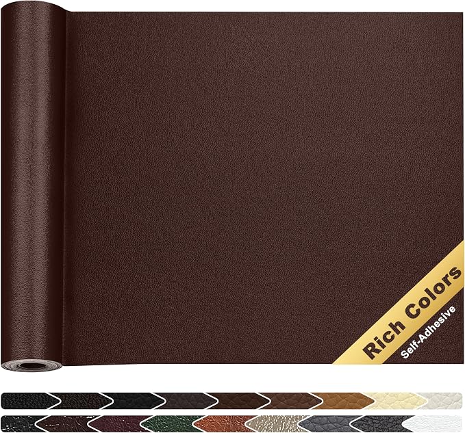 KING MOUNTAIN Leather Repair Patch, 16 x 60 Inches self Adhesive Leather Repair