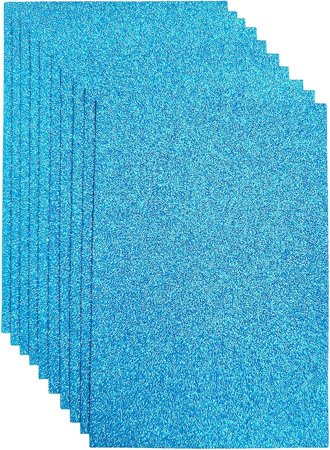 Jtnohx Glitter Felt Fabric, 8 x12 inches Felt Square Glitter