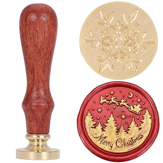 Yoption Wax Seal Kit, Santa Claus and Elk Wax Seal Stamp, Wine Packages