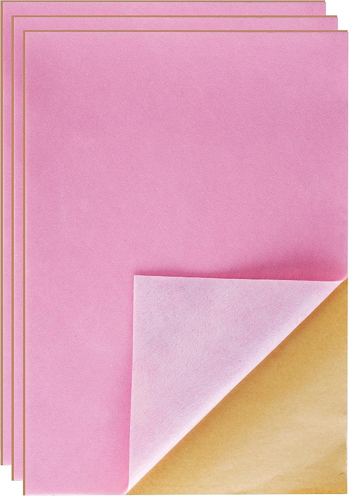 YaoHui 3PCS Self Adhesive Felt Sheets, Peel & Stick, A4 Size