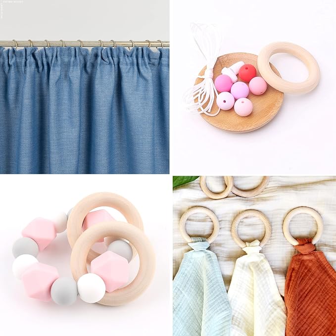 Mr. Pen- Wooden Rings, 10 Pack, Wooden Rings