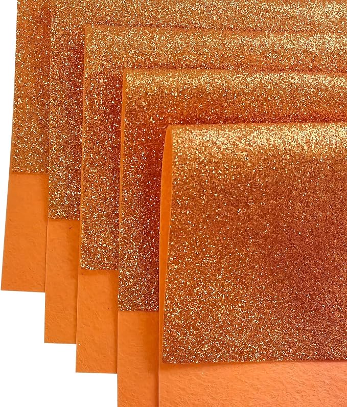 Jtnohx Glitter Felt Fabric, 8 x12 inches Felt Square Glitter