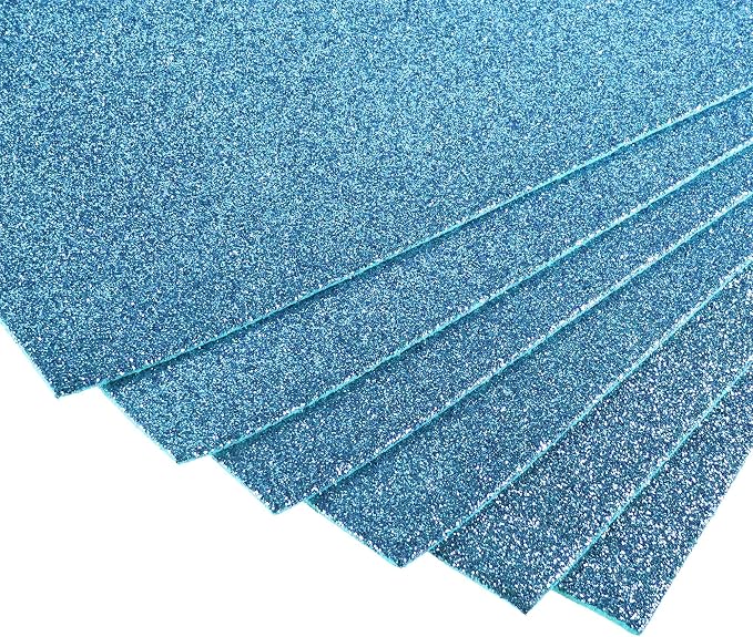uxcell Blue Shiny EVA Foam Sheets 11 x 8 Inch 2mm Thick