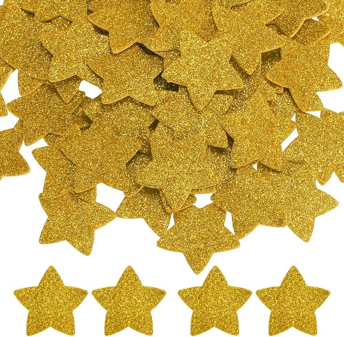 PATIKIL 1.4"x1.4" Star Foam Stickers