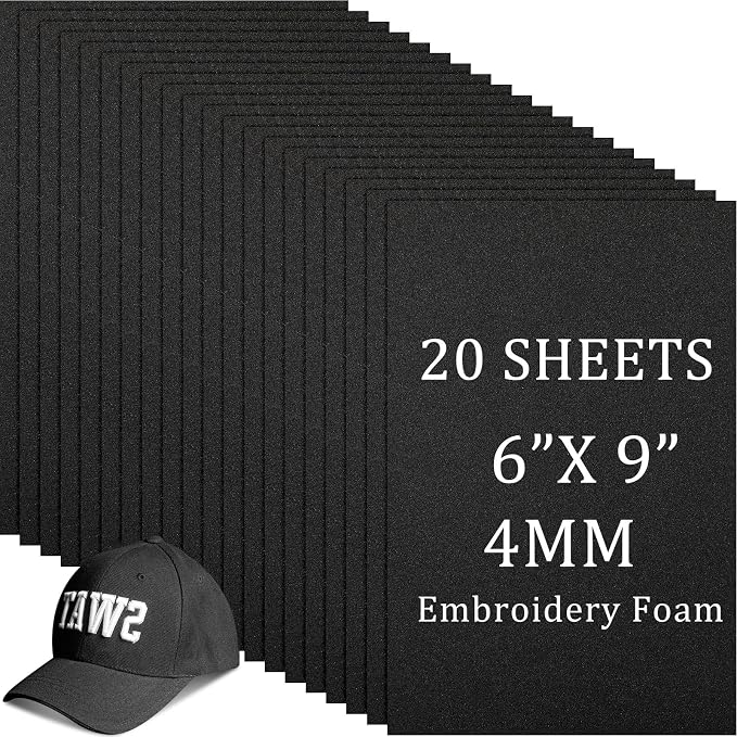Innconee 20 Pcs 4mm Embroidery Foam EVA Craft Foam Sheets