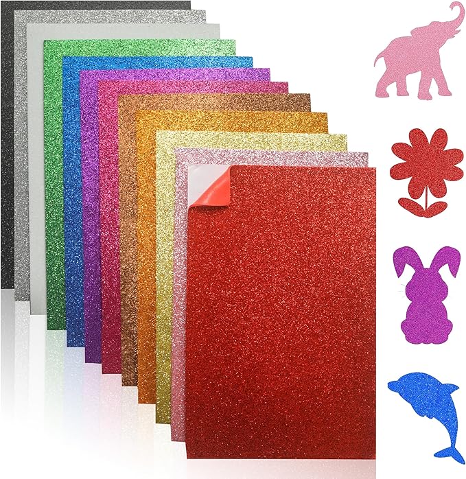Self-Adhesive Glitter EVA Foam Sheets