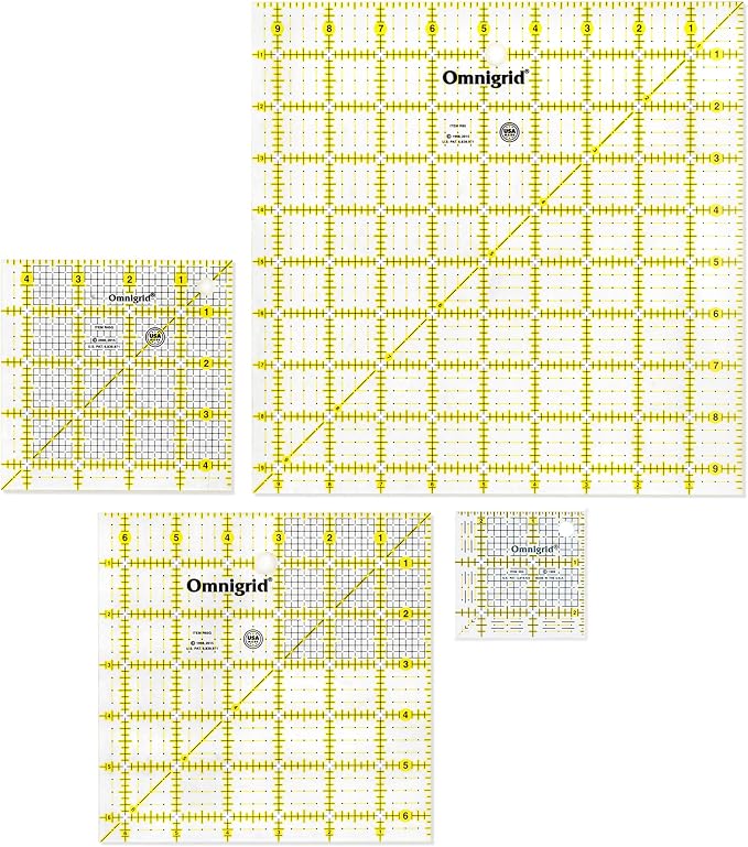 Omnigrid Square Quilting Ruler Value Pack | By Omnigrid, Sewing and Quilting
