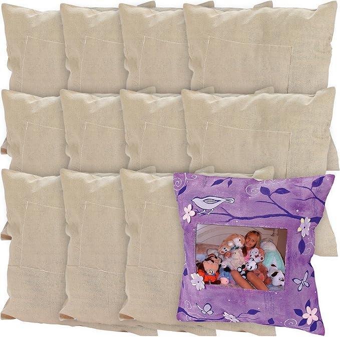 Fun Express Throw Pillow Covers, Cotton Square,