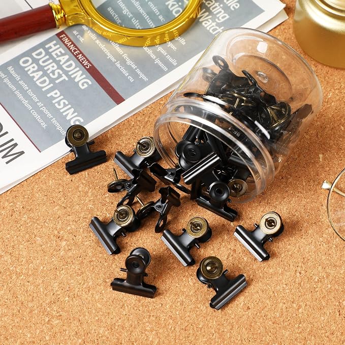 20 Pcs Metal Push Pin Clips 22mm