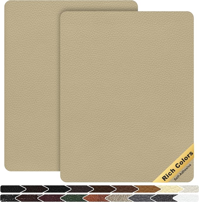 KING MOUNTAIN Leather Repair Patch, 2 Packs 9 x 11 Inches self Adhesive Leather