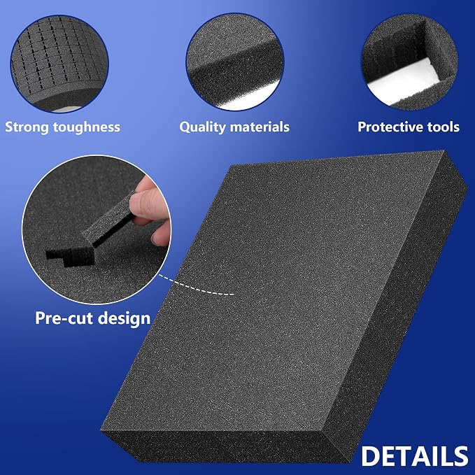 DECOHS 6 Pcs Pick Apart Foam Insert- 2 Sizes Pick and Pluck Foam- Pluck Pre