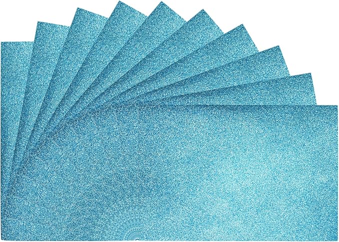 pson 10Pcs 7.8 x 11.8 Inch Shiny Self-Adhesive EVA Foam Sheets
