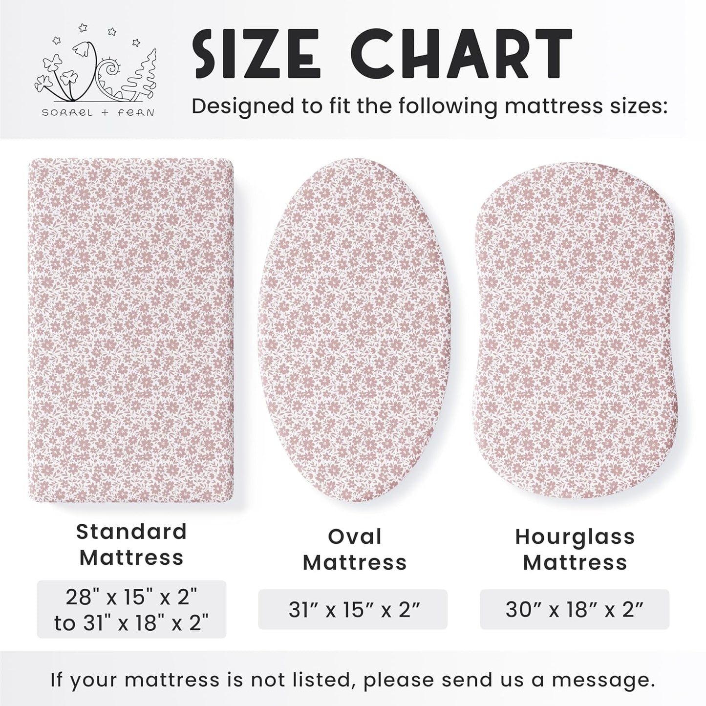 Baby Bassinet Sheets Girl (Antique Rose) 2-Pack - Fitted Bedside Bassinet Sheets - Buttery Soft Cotton Blend for Standard Mattress Pad - Compatible with Halo BassiNest