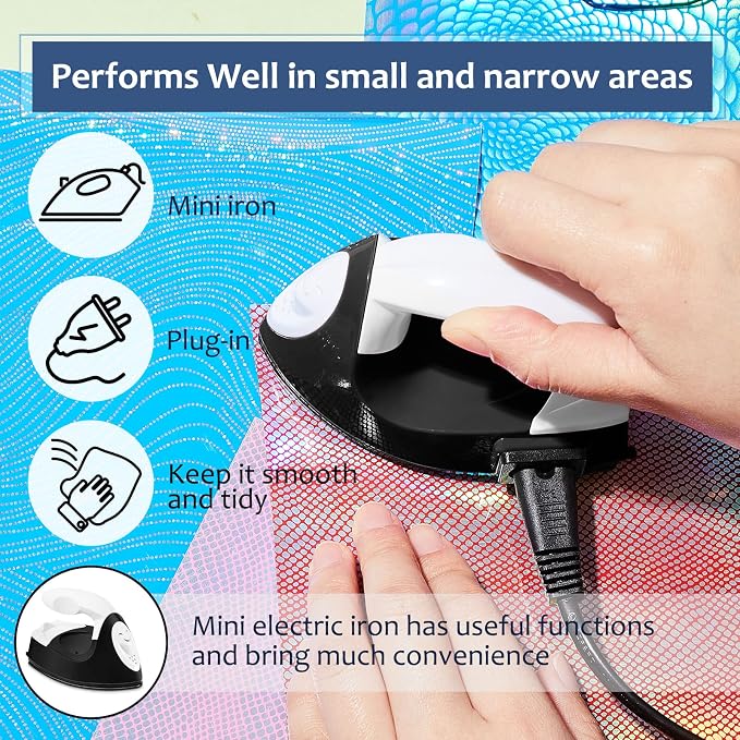 Honoson Mini Craft Iron Mini Heat Press Small Iron 3.93 x 2.36 x 2.76 in