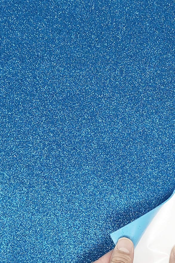 Allgala 12 Pack Glitter EVA Foam Paper 8 x 12inch Sheets-Blue Color