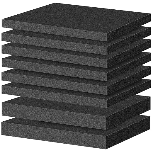 ToLanbbt Polyurethane Foam Sheets, 6P 16 x 12 x 1 in, 2P 16 x 12 x 1.6 in