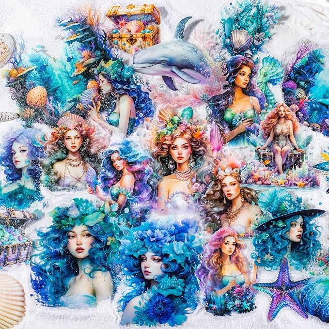 Yoksas Fantasy Sea Ocean Life Mermaid Stickers