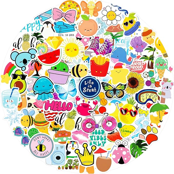 300Pcs Waterproof Vinyl Water Bottle Stickers