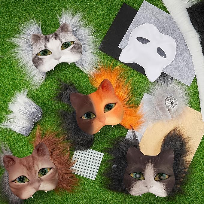 Seenelling DIY Therian Mask Kit Blank Cat Mask