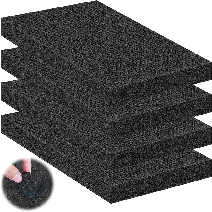 4 Pcs Pick and Pluck Foam Sheets 16" L x 12" W x 2" T Polyurethane Pick Apart