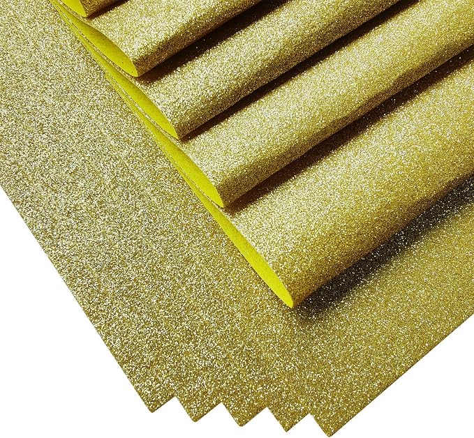 Jtnohx Glitter Felt Fabric, 8 x12 inches Felt Square Glitter