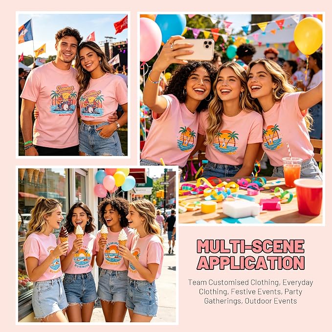 Joyclub 5 PCS Unisex Sublimation Blanks Bulk Polyester T Shirts