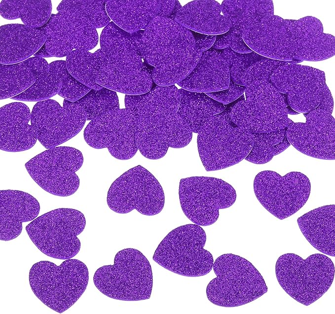 MECCANIXITY 180Pcs Glitter Foam Stickers 1 Inch Self-Adhesive Sparkly