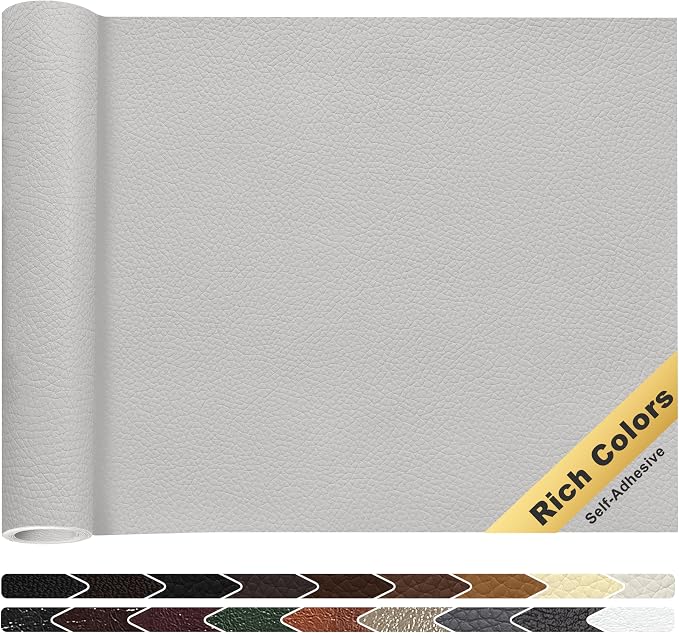 KING MOUNTAIN Leather Repair Patch, 16 x 60 Inches self Adhesive Leather Repair
