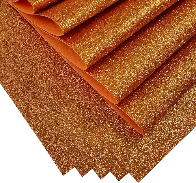 Jtnohx Glitter Felt Fabric, 8 x12 inches Felt Square Glitter